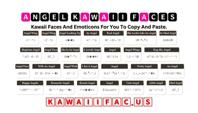 Angel Kawaii Faces & Emoticon 𓆩(╹ᵕ╹)𓆪