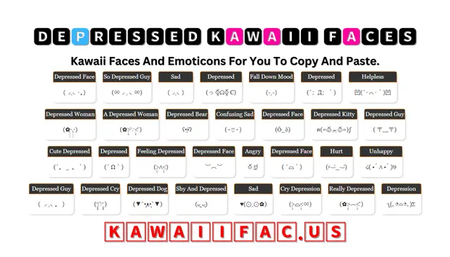 Depressed Kawaii Faces Emoticon （◞‸◟･｡）