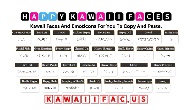 Happy Kawaii Faces Emoticon (✪‿✪)ノ
