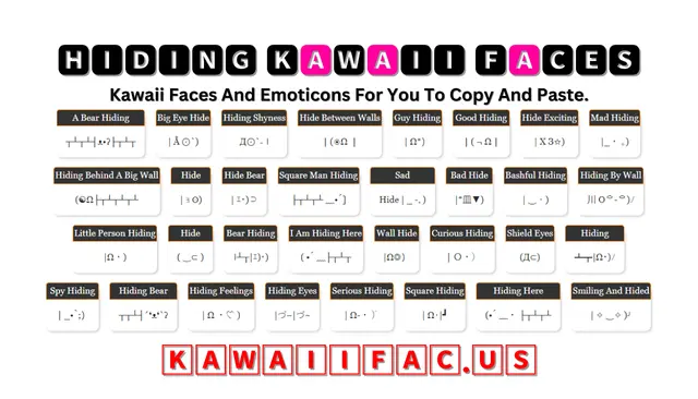 Hiding Kawaii Faces Emoticon ┬┴┬┴┤ᴥ•ʔ├┬┴┬