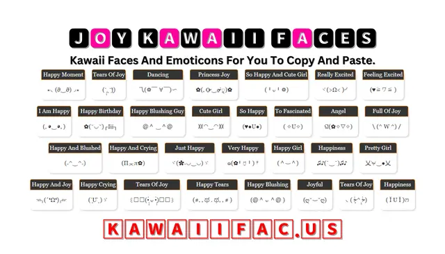 Joy Kawaii Faces Emoticon ⋆◟(∂‿∂)◞⋆