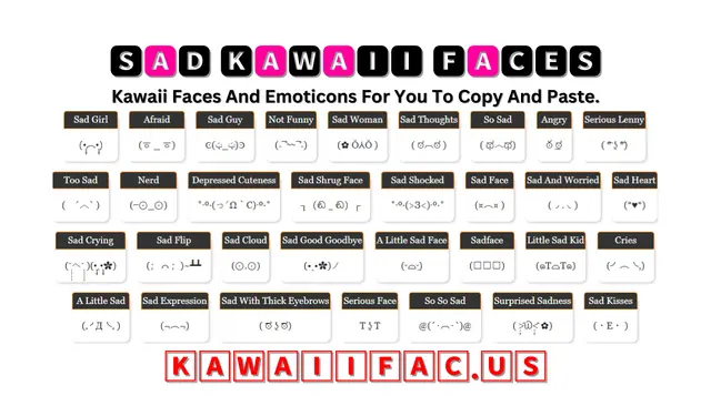 Sad Kawaii Faces Emoticon （•̥̥̥︵•̥̥̥）