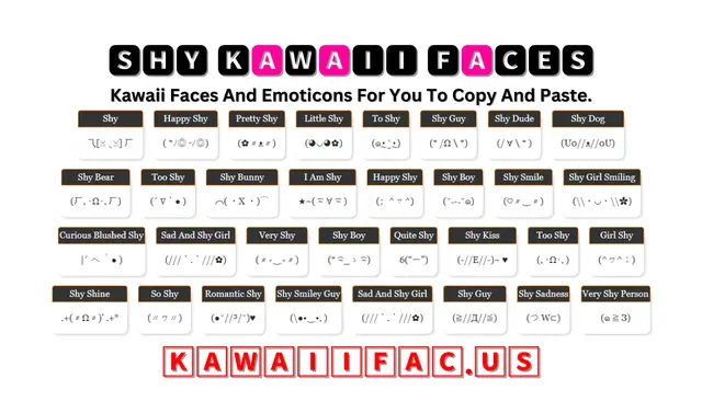 Shy Kawaii Faces Emoticon 乁[ꈍ .̮ ꈍ] ㄏ