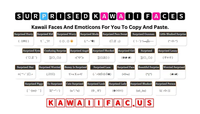 Surprised Kawaii Faces Emoticon (；ꏨ艸ꏨ )