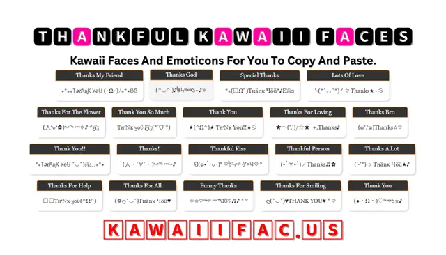 Thankful Kawaii Faces Or Emoticon ⋆*⁎⁎ᎢℋᎪɳᏦ ᎩӫᏌ (･Ω･)ﾉ⁎*⋆ઇଓ