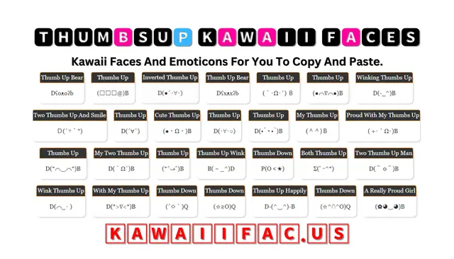 Thumbsup Kawaii Faces & Emoticon Dʕoᴥoʔb