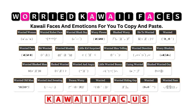 Worried Kawaii Faces & Emoticon ( ๑´⌓ `๑ )