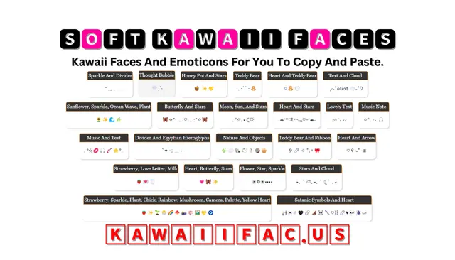 Aesthetic Kawaii Faces Or Emoticons ‘•.¸♡ Text ♡¸.•’