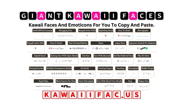 Giant Kawaii Faces or Emoticons ╭∩╮( •̀•́ )╭∩╮