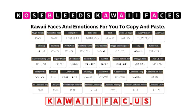 Nosebleeds Kawaii Faces Or Emoticons (＾་།＾)